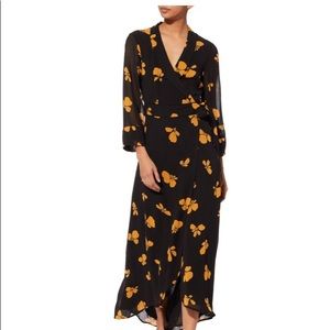 NWT GANNI FAIRFAX WRAP DRESS SZ 34, ORIG $270
